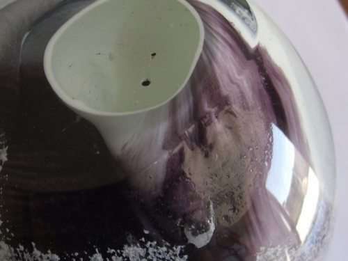 LARGE BEAUTIFUL ART GLASS PAPERWEIGHT WITH STUNNING SWIRLED DESIGN