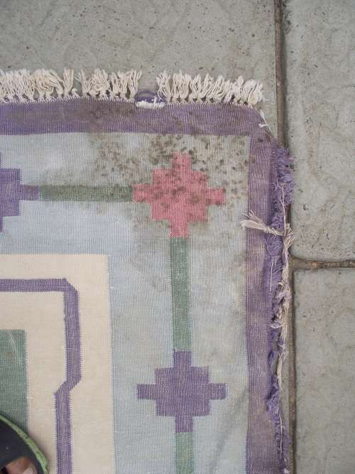 LARGE WELL WORN KELIM RUG