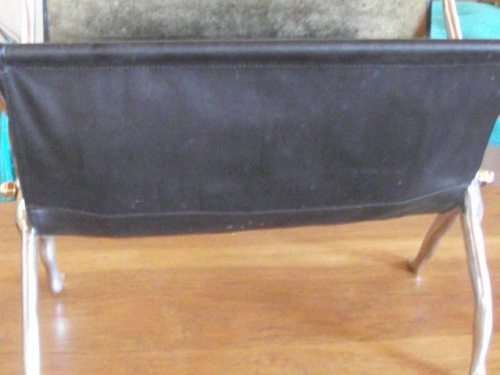 AMAZING CARROL BOYES MAGAZINE HOLDER - BLACK - MAN DESIGN, IN ALUMINIUM AND LEATHER