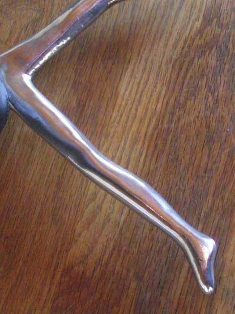 AMAZING CARROL BOYES MAGAZINE HOLDER - BLACK - MAN DESIGN, IN ALUMINIUM AND LEATHER