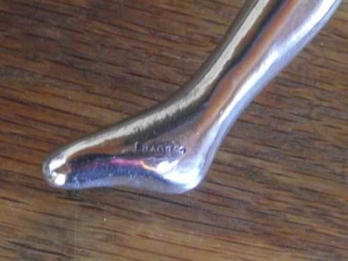 AMAZING CARROL BOYES MAGAZINE HOLDER - BLACK - MAN DESIGN, IN ALUMINIUM AND LEATHER