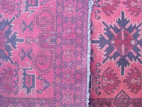 TURKOMAN WOOL ON WOOL HAND WOVEN PERSIAN CARPET FROM AFGHANISTAN, 192 x 88 cm