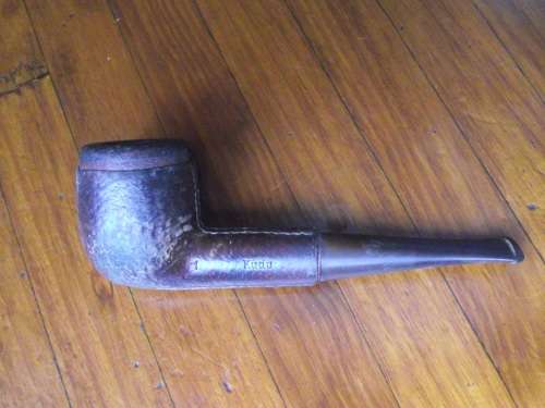 SMOKING PIPE---MADE IN TANGANYIKA---KUDU CLAD ( 1 )