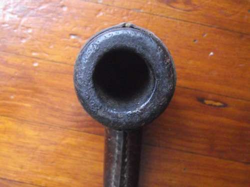 SMOKING PIPE---MADE IN TANGANYIKA---KUDU CLAD ( 1 )