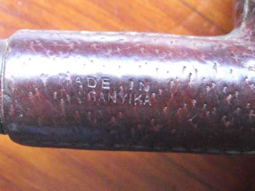 SMOKING PIPE---MADE IN TANGANYIKA---KUDU CLAD ( 1 )