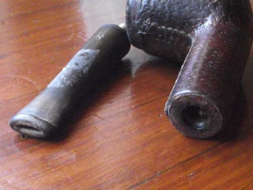 SMOKING PIPE---MADE IN TANGANYIKA---KUDU CLAD ( 1 )