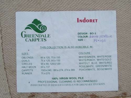 STUNNING  100%  VIRGIN WOOL PILE CARPET MADE IN INDIA