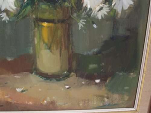 AMAZING STILL LIFE FLOWERS OIL PAINTING BY WESSEL MARAIS