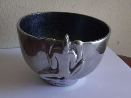 STUNNING CARROL BOYES ALUMINIUM RICE BOWL - WHAT'S INSIDE