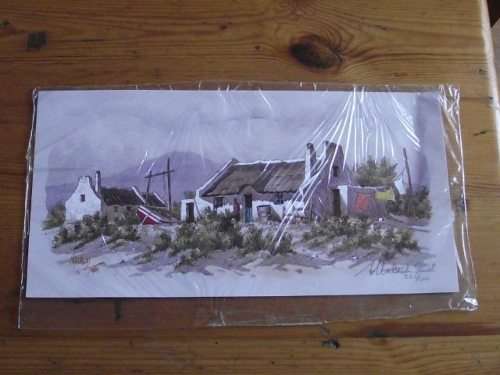 WONDERFUL MALACHI SMITH PRINT OF SEASIDE COTTAGES SIGNED IN PENCIL, 225/500