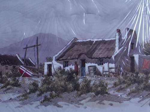 WONDERFUL MALACHI SMITH PRINT OF SEASIDE COTTAGES SIGNED IN PENCIL, 225/500