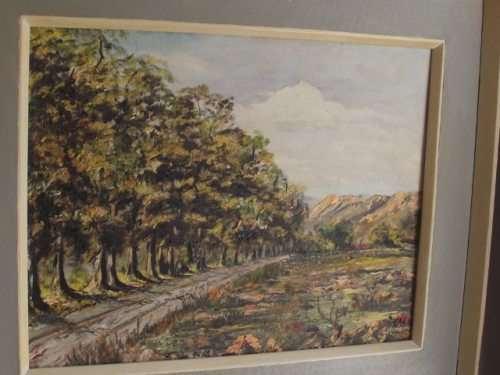 INTERESTING LANDSCAPE SCENE OIL ON BOARD SIGNED BY ARTIST, E MURISON DATED "89"
