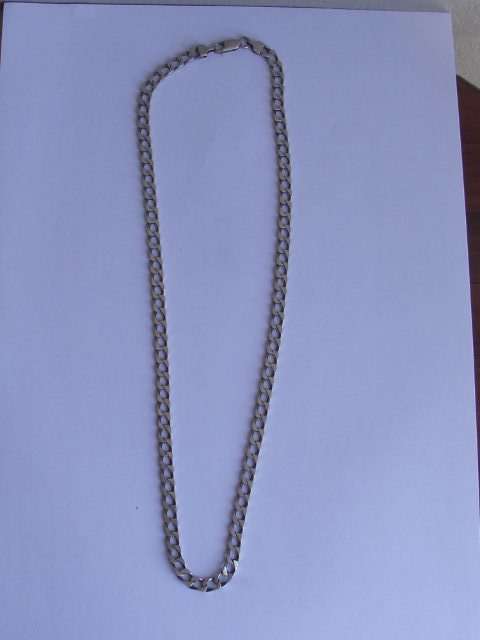 LOVELY STRONG GENTS STERLING SILVER NECKLACE