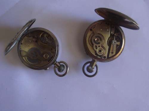 2 X VINTAGE MECHANICAL POCKET WATCHES FOR SPARES AND REPAIRS