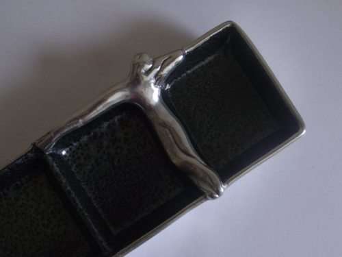 LOVELY CARROL BOYES ALUMINIUM CONDIMENT DISH-MAN