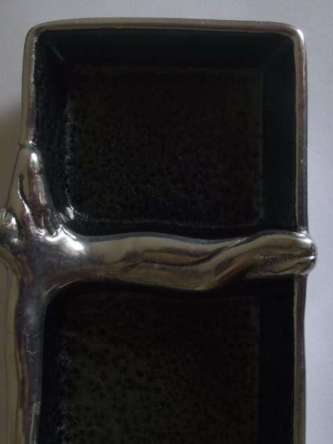 LOVELY CARROL BOYES ALUMINIUM CONDIMENT DISH-MAN