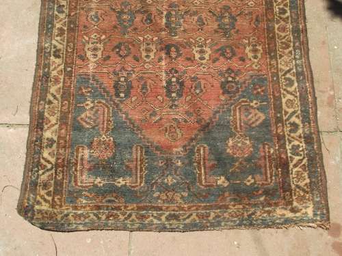 WELL WORN HAND WOVEN PERSIAN RUNNER