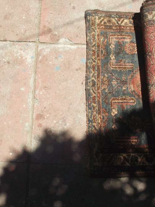 WELL WORN HAND WOVEN PERSIAN RUNNER