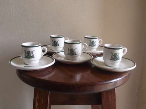 5 S.A.R TEA CUPS AND SAUCERS