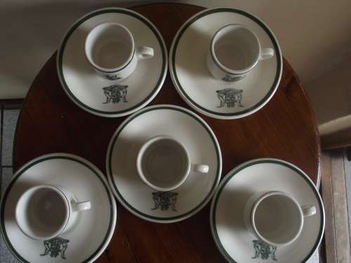 5 S.A.R TEA CUPS AND SAUCERS