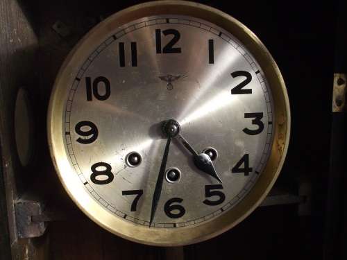 VINTAGE F.M.S OAK CASED WALL CLOCK