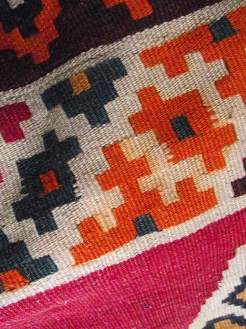 LOVELY COLOURED LARGE HAND KELIM CARPET