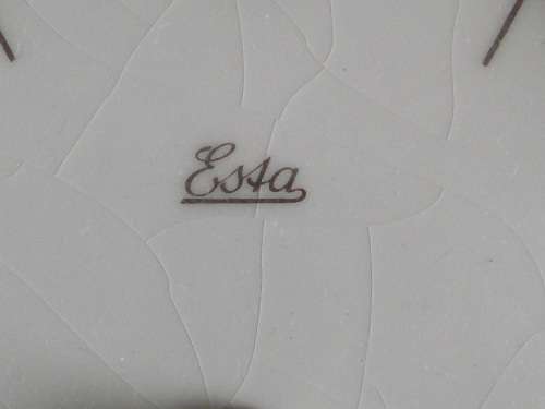 Vintage Powder Blue Porcelain Mechanical  Kitchen Wall Clock