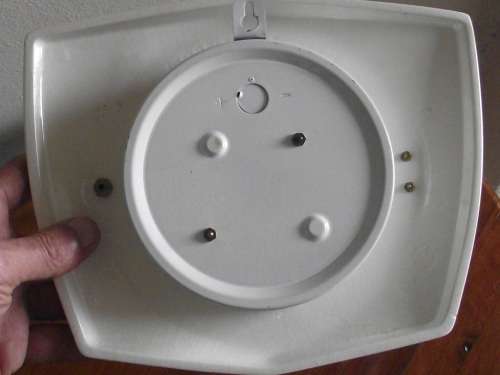 Vintage Powder Blue Porcelain Mechanical  Kitchen Wall Clock