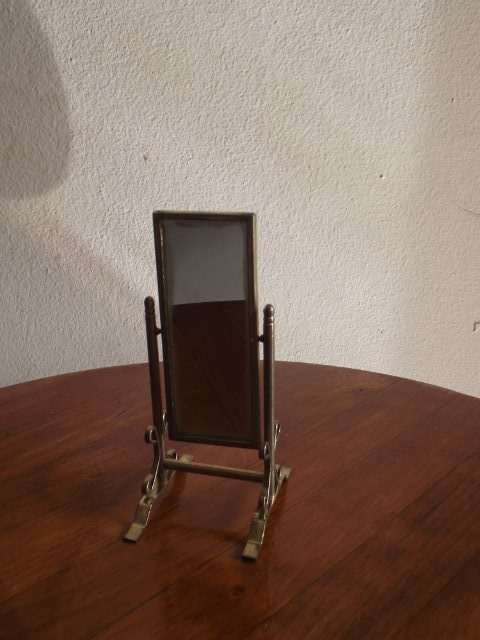 METAL FRAMED FLOOR STANDING DOLLHOUSE CHEVAL MIRROR