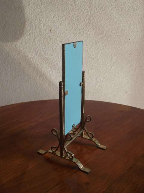 METAL FRAMED FLOOR STANDING DOLLHOUSE CHEVAL MIRROR