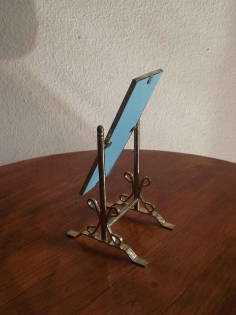 METAL FRAMED FLOOR STANDING DOLLHOUSE CHEVAL MIRROR
