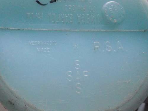 SAR/SAS : WATER BOTTLE FROM MAIN LINE TRAINS : 44cm HIGH : 18cm DIAMETER