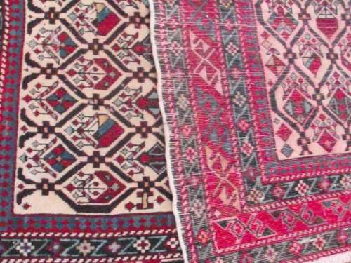 HAND WOVEN PERSIAN CARPET --- HAS AGE RELATED WEAR