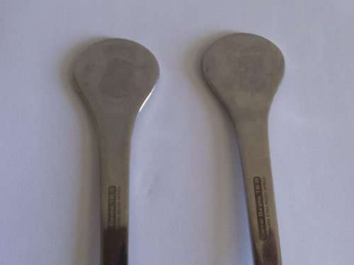 2 X CARROL BOYES FORKS, 18/8 STAINLESS STEEL
