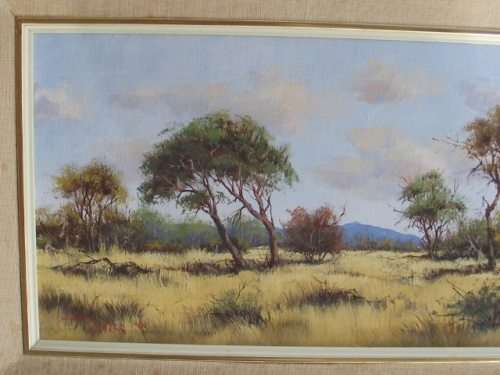 LOVELY DIRK VENTER LANDSCAPE PAINTING OIL ON BOARD, SIGNED AND DATED 81