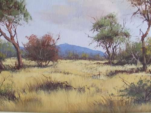 LOVELY DIRK VENTER LANDSCAPE PAINTING OIL ON BOARD, SIGNED AND DATED 81
