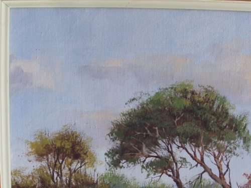 LOVELY DIRK VENTER LANDSCAPE PAINTING OIL ON BOARD, SIGNED AND DATED 81