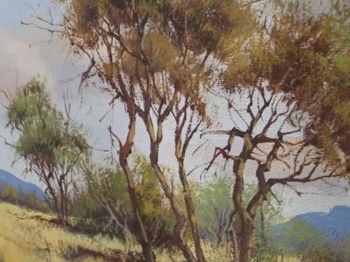 LOVELY DIRK VENTER LANDSCAPE PAINTING OIL ON BOARD, SIGNED AND DATED 81