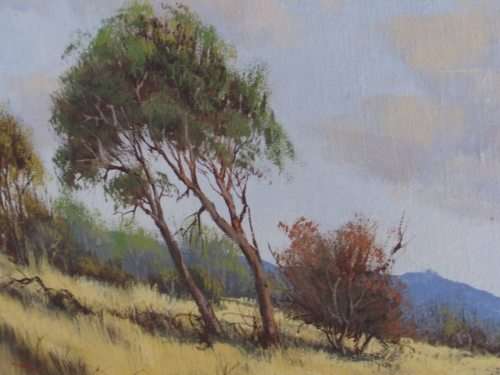 LOVELY DIRK VENTER LANDSCAPE PAINTING OIL ON BOARD, SIGNED AND DATED 81