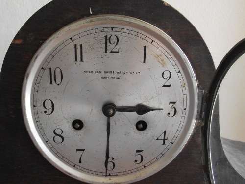 AMERICAN SWISS WATCH COMPANY CAPE TOWN MANTEL CLOCK