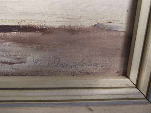 LONELY WOMAN OIL ON BOARD SIGNED