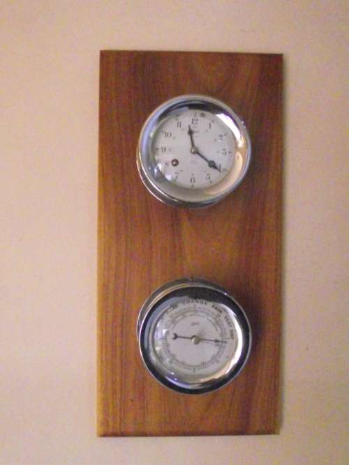 SCHATZ SHIPS WALL CLOCK AND BAROMETER