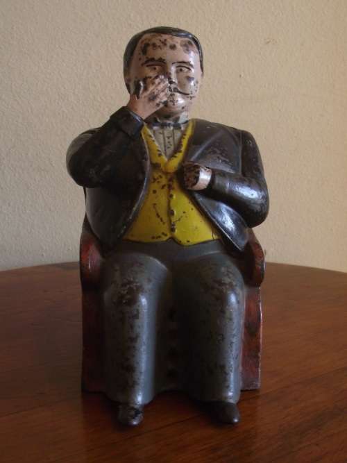 Antique Mechanical Tammany Bank Dated June 1875