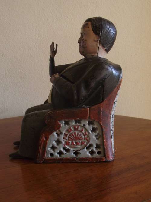 Antique Mechanical Tammany Bank Dated June 1875