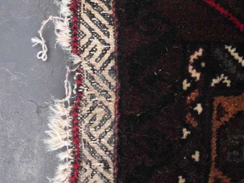 HAND WOVEN BALOUCH PERSIAN RUG --- HAS SOME BALDING