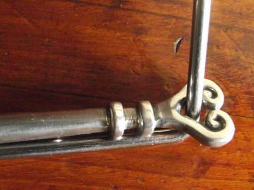 LOVELY CARROL BOYES PEWTER AND STAINLESS STEEL SERVIETTE HOLDER-HEART DESIGN