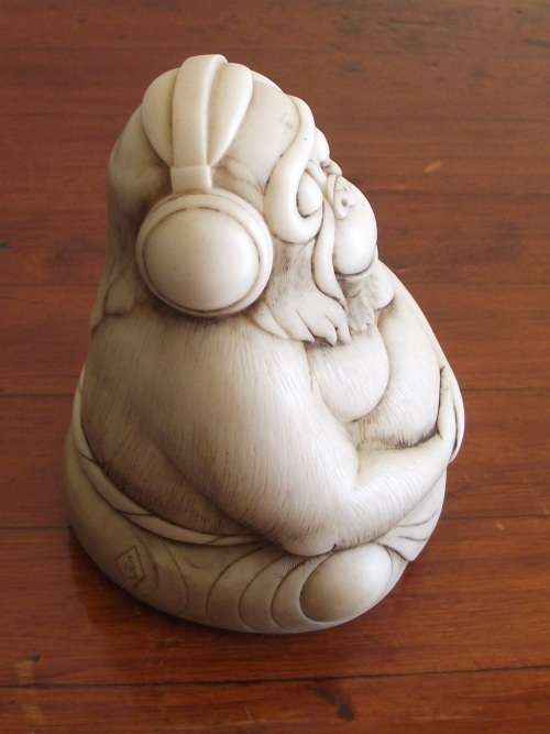 John Biccard Crushed Marble "Dolby' Orangutan in Meditation Position