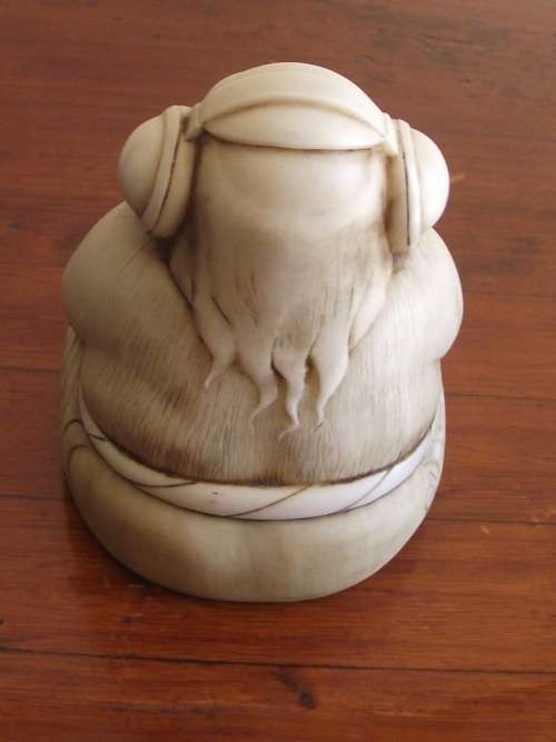 John Biccard Crushed Marble "Dolby' Orangutan in Meditation Position