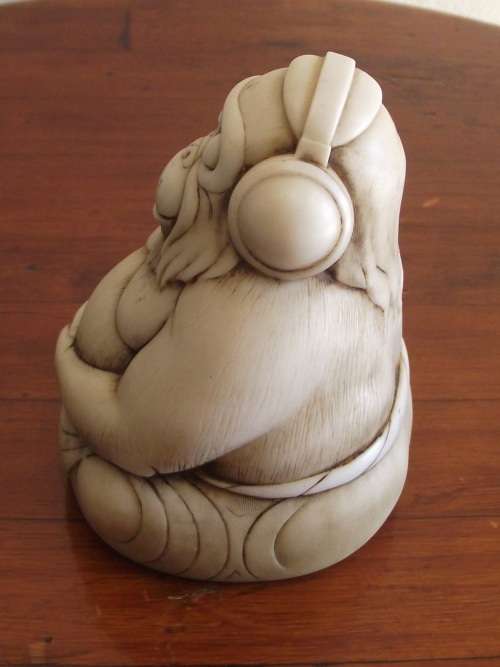 John Biccard Crushed Marble "Dolby' Orangutan in Meditation Position