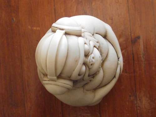 John Biccard Crushed Marble "Dolby' Orangutan in Meditation Position